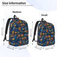 thumbnail image 3 of Bixox Funny Steam Train Printing Canvas Backpack Lightweight Casual Travel Backpack School Backpack Fits 15.6 Inch Notebook, 3 of 5