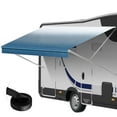 thumbnail image 1 of KFFKFF RV Canopy Replacement, 15'2" Material for 16' Shelter, Durable Triple-Layer 16oz PVC, Water-Resistant & UV-Resistant Cover for RVs, Trailers, Motorhomes, Blue Gradient, 1 of 9