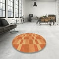 thumbnail image 4 of Ahgly Company Machine Washable Indoor Square Transitional Orange Area Rugs, 3' Square, 4 of 7