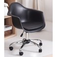 thumbnail image 2 of Hodedah Plastic Bucket Back Adjustable Swiveling Office/Desk Chair in Black, 2 of 7