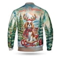 thumbnail image 2 of Merry Christmas Santa Reindeer Antlers Cavalier King Charles Spaniel Sleigh Xmas Winter Holiday All Over Print 3D Baseball Jacket Dog Lover Gifts Bomber Jacket Softball - 00023, 2 of 6