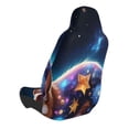 thumbnail image 2 of Fuzoiu Colorful Star River Squirrel Print Elastic Car Seat Covers, Seat Cover Protector,Universal Fit Interior Covers for Most Cars,Washable Seat Cover Non Slip for SUV,Sedan,Van, 2 of 5
