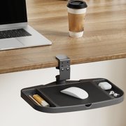 Adjustable Mouse Pad Stand with Storage, Clamp-On Design for Desk Organization