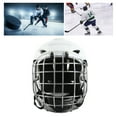 thumbnail image 1 of Hockey Helmet Combo with Cage, Ice Hockey Helmet Face  Cage, Ice Hockey Player Helmet, Ice Hockey Protective Gear for Hockey and Bull Riding Rodeo Youth Size White, 1 of 7