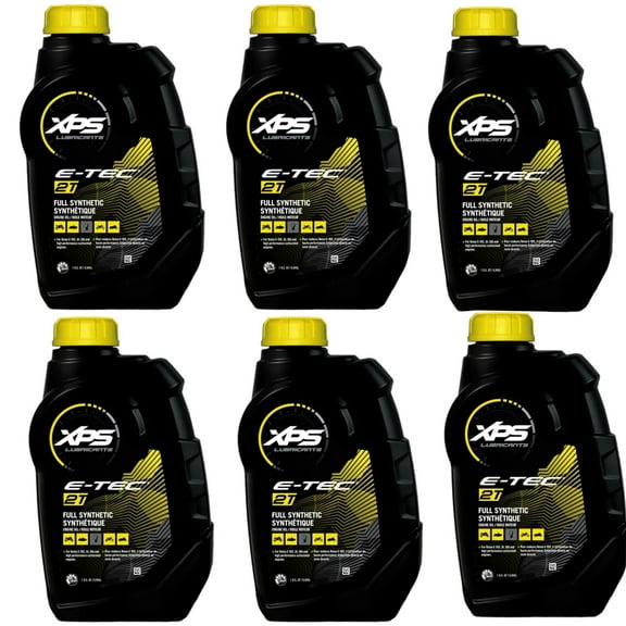 BRP Ski-Doo Can-Am Sea-Doo OEM XPS 2-Stroke Synthetic Oil 1QT, QTY 6, 9779126