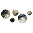 thumbnail image 2 of Designart "Marbled Dreamscape Blue and Beige I" Modern Geometric Metal Wall Art Set of 5 Piece, 2 of 5