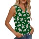 thumbnail image 3 of Mujeres sin mangas Tops verano no posicionado impreso rayas V-cuello capa base blusa casual, Mujeres V-cuello de verano Tops, 3 of 6