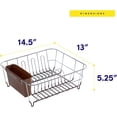 thumbnail image 4 of Dish Drying Rack & Cutlery Holder 2 Piece Set - Compact Sink-Fitting Dish Drainer with Rubberized Undercoating, Space-Saving Kitchen Organizer for Plates, Cups, Bowls & Utensils In Sink, 4 of 6