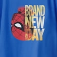 thumbnail image 3 of Marvel Spider-Man Brand New Day Youth Spidey Upside Down Logo T-Shirt (Royal, XS-XL), 3 of 4