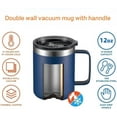 thumbnail image 4 of 12oz Coffee Mug With Handle, Double Wall Stainless Steel Insulated Tumbler Keeping Hot and Cold, 4 of 8