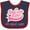 Navy and Red, variant on Inktastic Cute Like My Great Aunt Girls Baby Bib