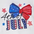 thumbnail image 5 of CAUYDY 4th Of July Toddler Girl Outfits Flag Print Short Sleeve Top Set Patriotic Clothes 3 6 9 12 18 24 Months 2T 3T 4T (Sizes 12-18 Months,White), 5 of 7