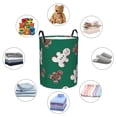 thumbnail image 4 of Balery Gingerbread Snowman Cookies Cesta de ropa redonda con asas, impermeable, independiente, para ropa, juguetes, dormitorio y familia-Medium, 4 of 6