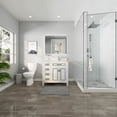 thumbnail image 3 of Sinber 36 Inch Rectangular Sink White Bathroom Vanity Cabinet with Carrara White Marble Countertop | 1 Soft Closing Doors and 4 Full Extension Dovetail Cabinet Drawer, 3 of 16