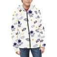 thumbnail image 2 of Xoenoiee Space Rocket Astronaut Print Casual Hooded Jacket for Teen Girls Boys Zip Up Hoodie Long Sleeve Sweatshirt with Pocket Kids Youth Fall Outerwear Outfits for 8-10 Years Kids, 2 of 7