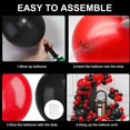 thumbnail image 3 of Kit de arcos con forma de guirnalda con globos YMSZ, rojo y negro, 134 piezas, decoración de fiesta, 3 of 7