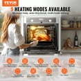 thumbnail image 2 of VEVOR Single Wall Oven, 24" Electric Built-in Wall Oven with 9 Cooking Functions, 2.68 Cu.Ft Electric Wall Ovens with Timer, 2800W Electric Oven with Baking Rack and Tray, for Kitchen, 2 of 9
