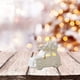 thumbnail image 5 of Casa de Navidad de cerámica blanca con luces LED - Pequeña decoración navideña para escritorio o repisa de chimenea, 5 of 6