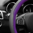 thumbnail image 2 of Geometric Chic Microfiber Leather Steering Wheel Cover Fits 14.5" - 15.5", 2 of 6