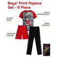 thumbnail image 2 of Quad Seven Boys' Print Pajama Set - 6 Piece Sleep Shirt, Pajama Pants, and Lounge Shorts (Size: 8-18), 2 of 2