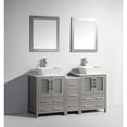thumbnail image 3 of Vanity Art VA3124-60G 60 in. Double Sink Bathroom Vanity Set, Gray, 3 of 8