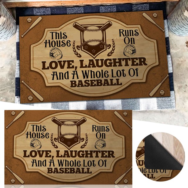 AKEGAMN Liquidation! Paillasson de Baseball / Paillasson Haute Résistance pour Joueurs de Baseball / Tapis de Sol Antidérapant Absorbant / Adapté pour une Utilisation Intérieure et Extérieure Matériau Haute Résistance : en polyester de Haute Qualité