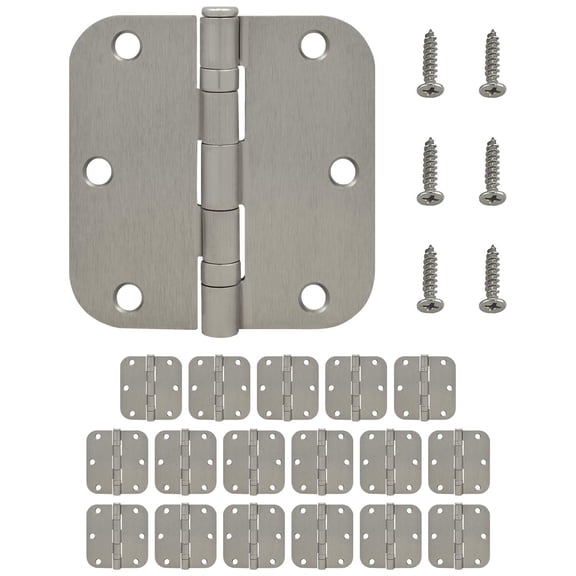 Nuk3y Residential 3 1/2" x 3 1/2" Ball Bearing Door Hinge 5/8 Radius