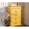 thumbnail image 2 of Cajonera americana de madera maciza para el hogar, gabinete de nueve cubos, cajón de piso, almacenamiento retro amarillo, 2 of 4