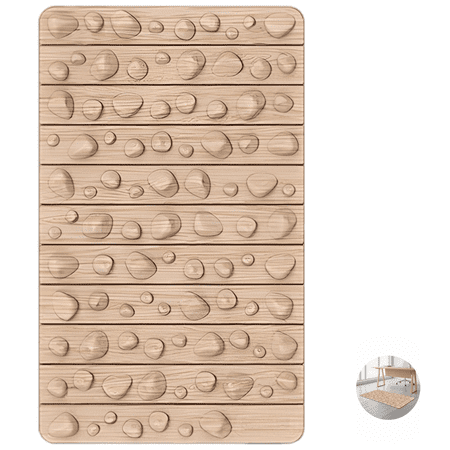 Wood Grain Reflexology Pad, 19.7 x 11.8 in Foldable Acupressure Cushion with EVA Material, Portable Foot Massager Board for Home Spa and Workout Relaxation
