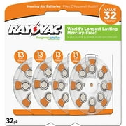 Rayovac Loud N' Clear Mercury-Free Hearing Aid Battery, Size 13, 32-Pack
