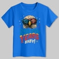 thumbnail image 2 of mgoYE 250th Anniversary USA Polo Shirt Girls Girls Boys American Flag 250th Anniversary Commemorative Tee, Crew Neck Loose Fit Daily Tee(Blue,2-3 Years), 2 of 5