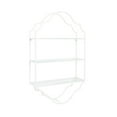 thumbnail image 4 of Kate and Laurel Leanna Glam Scalloped Three-Tiered Wall Shelf, 20 x 6 x 32, White, Decorative Floating Shelf Storage and Wall Organizer for Bathroom Over Toilet Storage or Display, 4 of 8