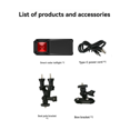 thumbnail image 2 of Bicycle Radar Taillight Bike Rearview Sensor for Cycling Cyclocomputer Waterproof Brake Sensing Lamp, 2 of 8