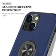 thumbnail image 3 of Allytech Hybrid Case for iPhone 15 Plus with 360° Rotatable Ring Kickstand, Soft TPU + Rugged PC, Screen Lens Protection Shockproof Anti-Fall Magnetic Car Mount Back Case - Blue, 3 of 7