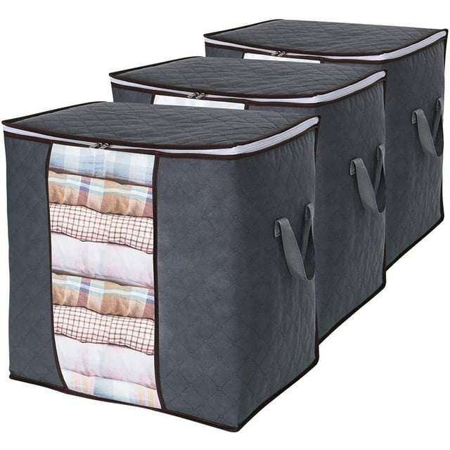 Household Quilt Storage Bag Large Capacity Storage Box Printed Non-woven Quilt Storage Box Foldable Clothes Storage