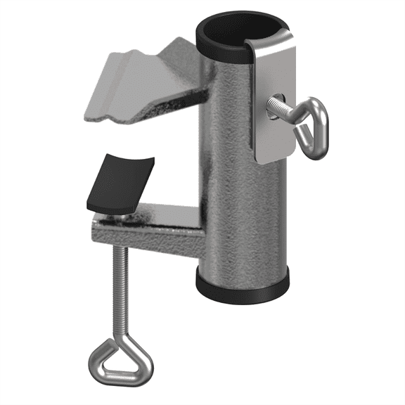 New Arrivals Patio Umbrella Holder,Deck Clamp,Black Gray