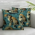 thumbnail image 3 of Fenyluxe Leopard Printed Throw Pillow Cover with Tassels Super Soft  Animal Pattern Decorative Square Cushion Case Pillowcase White, 3 of 5