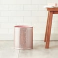 thumbnail image 2 of Zahari Home Sinatra Waste Basket Decorative Beautiful Designs Bathroom Bedroom Living Room Decor, Blush, 2 of 8