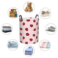 thumbnail image 6 of Balery Strawberry Round Laundry Basket with Handles Waterproof Freestanding Laundry Hamper for Clothes Toys in the Dorm and Family-Small, 6 of 8