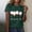 Green, variant on Shirts for Women Wine Glass Printed Short Sleeve T Shirt Round Neck Lightweight Soft Cotton Polyester Casual Summer Top L Size Spring Summer Womens Tops