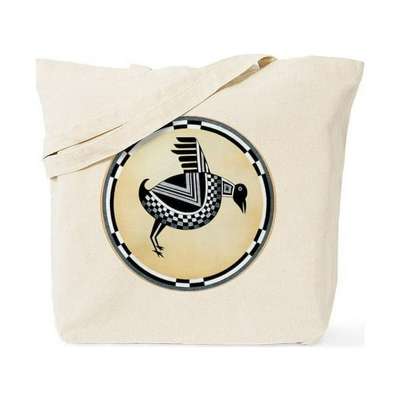 CafePress - MIMBRES CHECKERED CHICKEN BOWL DESIGN Tote Bag - Unisex Canvas Tote Bag, Beige, 1-Piece