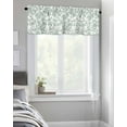 thumbnail image 4 of Vintage Farm Green Floral Pattern Curtain Valances for Kitchen Windows,Rod Pocket Short Valance Pastoral Flower on White Window Treatment for Living Room Bathroom Bedroom,42" x 18"-1 Panel, 4 of 9