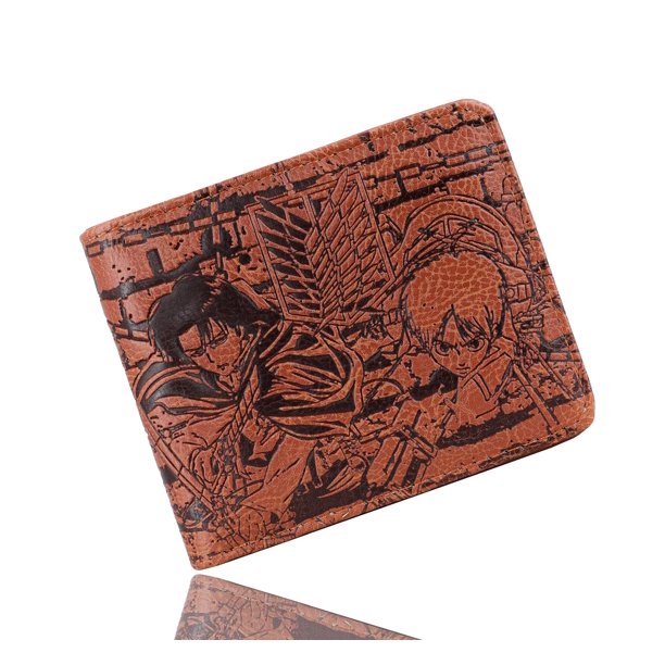 Roffatide Anime Attack on Titan Eren Jaeger Wallets for Men Short Bifold Slim Wallet Card
