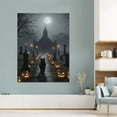 thumbnail image 6 of Vintage Halloween Black Cat, Castle, Pumpkin,Canvas Wall Art Painting,Horror Creepy Dark Poster,Gothic Artwork Picture Print Decor, Spooky Ghost Wall Decor for Bar Living Room Bedroom Party Framed, 6 of 8