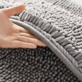 thumbnail image 5 of Yhmxh Chenille Bathroom Rug Mat, 24 x 16 Extra Soft Non Slip Absorbent Water Bath Rug, Quick Dry Machine Washable Chenille Shaggy Shower Mat, Bath Mat for Bathroom Floor, Home Decor Accessories, 5 of 6