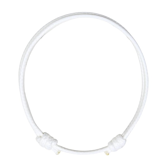 Pulsera Luck Strings de Cuerda de Cera Blanca Impermeable y Ajustable