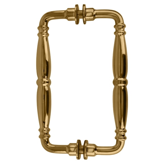 CRL V1C8X8GP Gold Plated 8" Victorian Style Back-to-Back Pull Handles