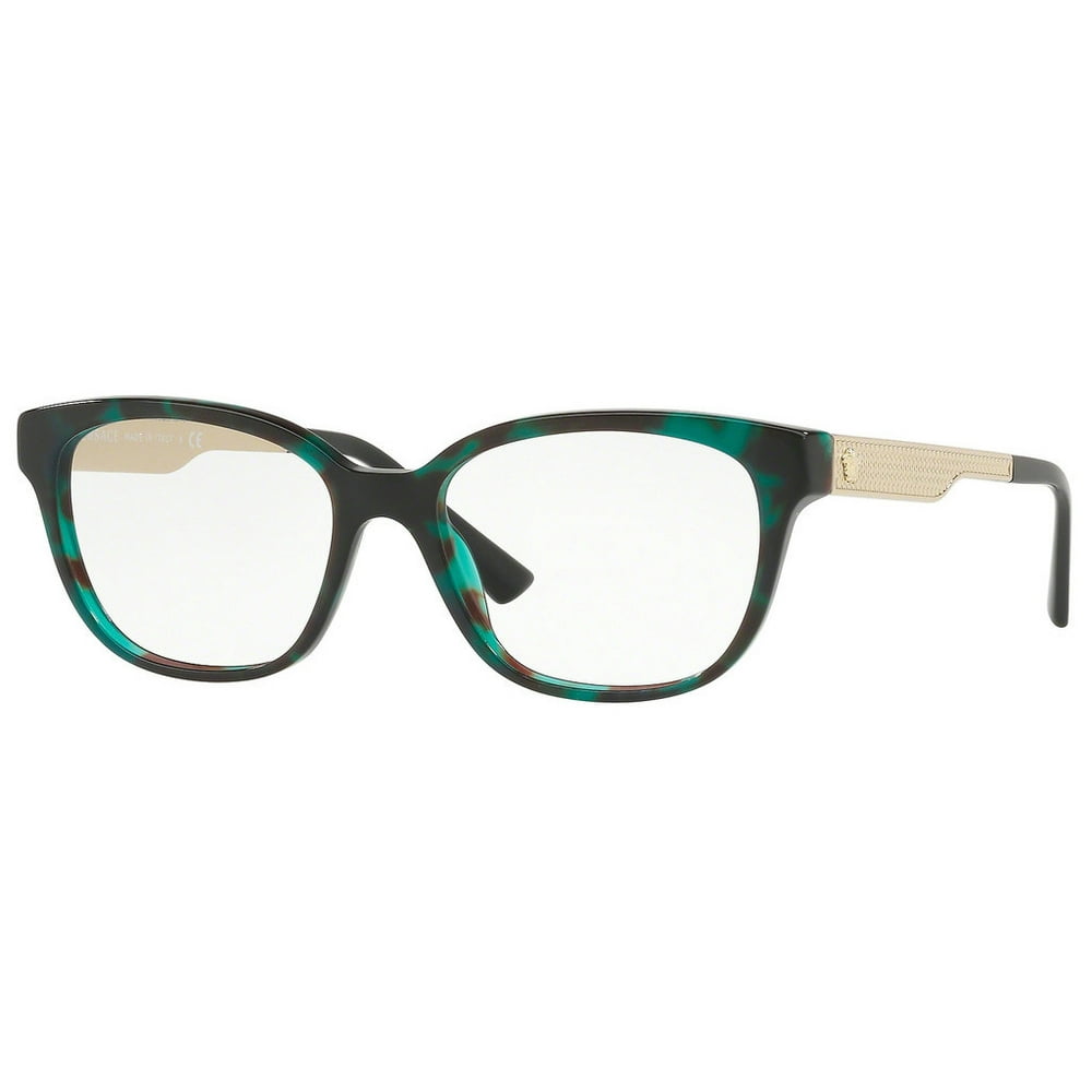 VERSACE Eyeglasses VE3240 5076 54mm Green Havana / Demo Lens Walmart