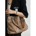 thumbnail image 4 of CoCopeaunt Women's Fashion PU Leather Tote Handbag Shiny Large Hobo Shoulder Bag Purse Chain Long Strap, 4 of 5