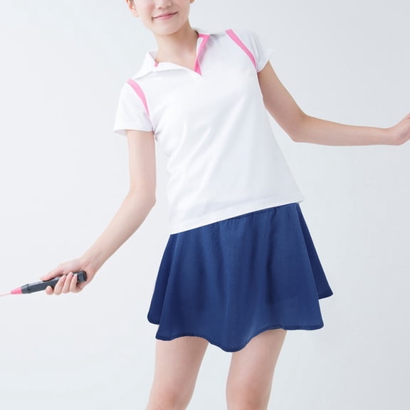 BESTYASH Fashionable Blue Skort for Woman Breathable Lightweight Sport Skirt with Built in Shorts